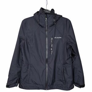 Columbia Women's Black Interchange 3-in-1 Jacket Hooded Waterproof Shell Size L